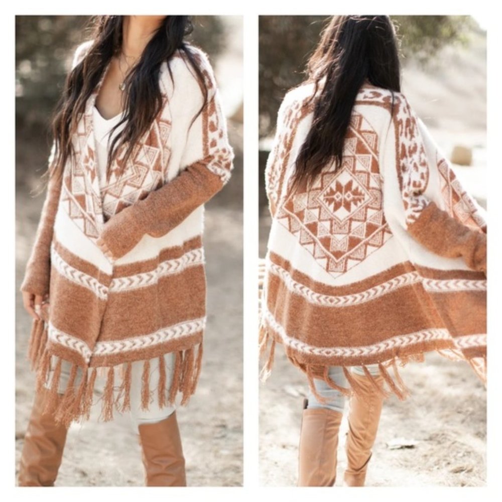 New Yellowstone Cowichan Western Cardigan Sweater - Picture 7 of 11